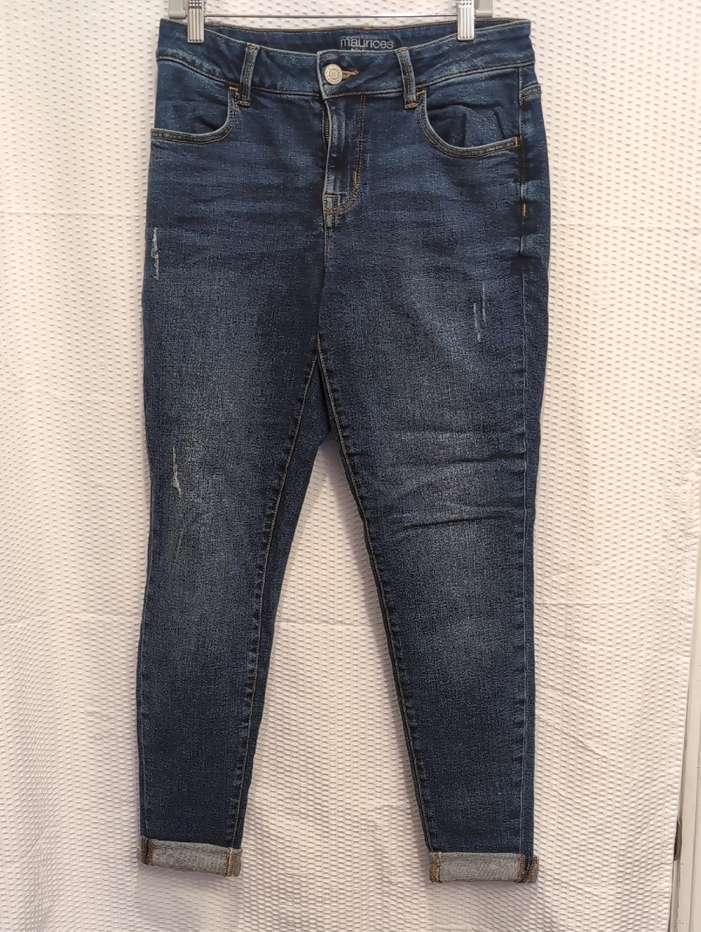 Maurices High-Rise Skinny Stretch Jeans with Cuffed Hem